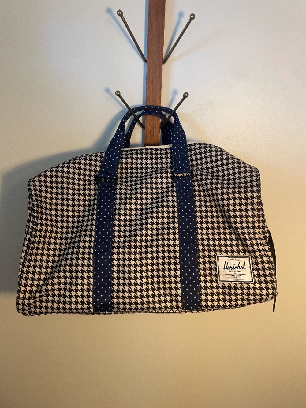 Hershel Supply Co Strand Duffel Bag in Houndstooth and Polka Dot